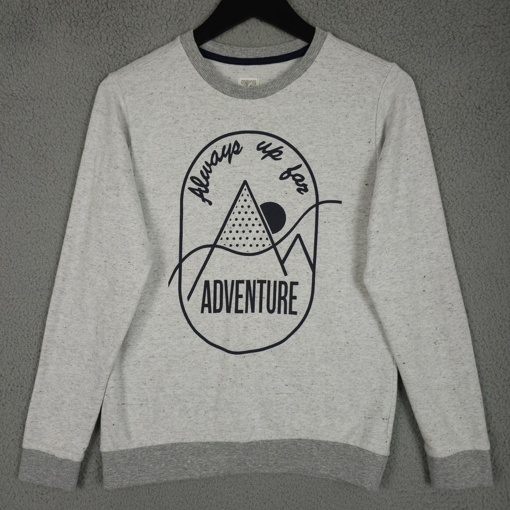 Gymboree Sweatshirt Boys XL 14 Heather Gray Always Up For Adventure French Terry